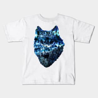 Native American Indian Wolf Symbols Forest Camping Tree Kids T-Shirt